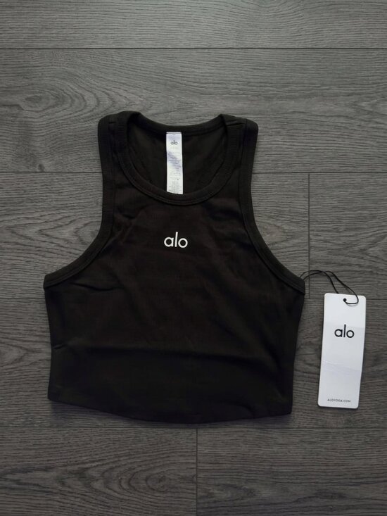 ALO Yoga Tops - NWT Alo Yoga Aspire Tank Cropped Black/White | Multiple Sizes
